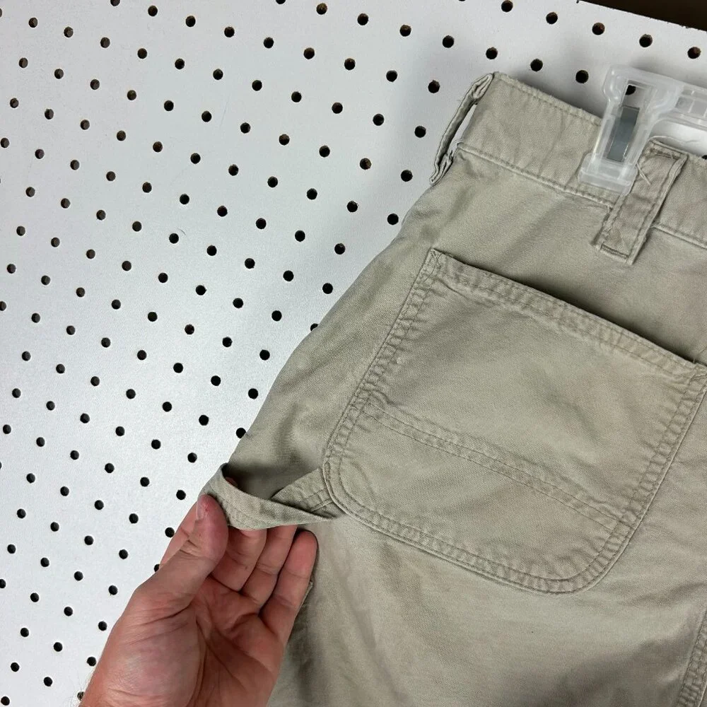 Carhartt Carpenter Pants 34x32 Khaki Tan‎ Distressed Faded Work Wear Skater y2k